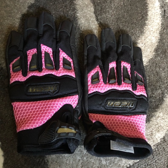 ICON Accessories - Icon black and pink medium motorcycle gloves